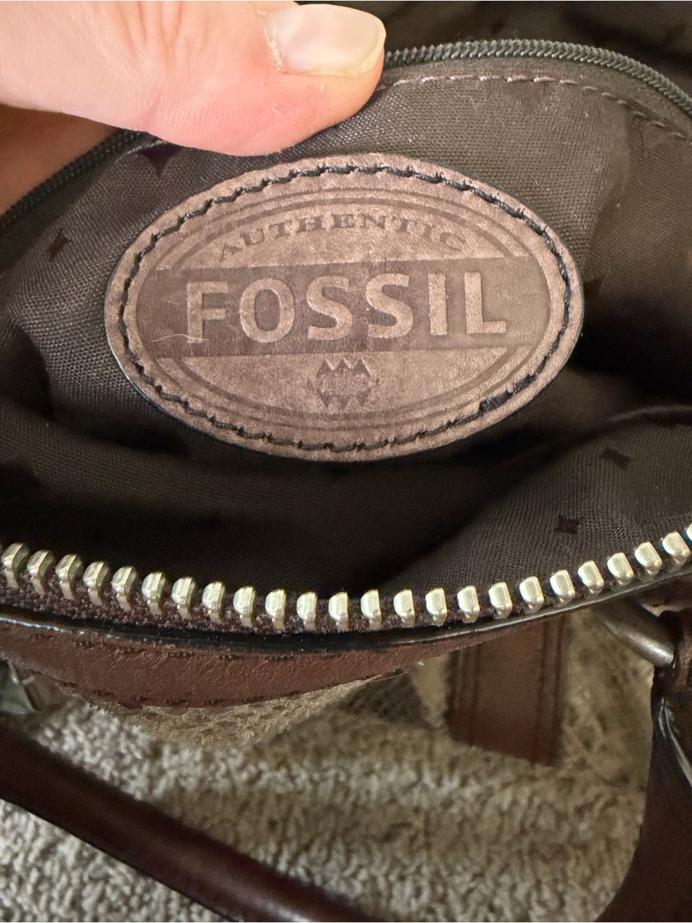 Fossil Snake Print Maddox Satchel - Picture 10 of 10